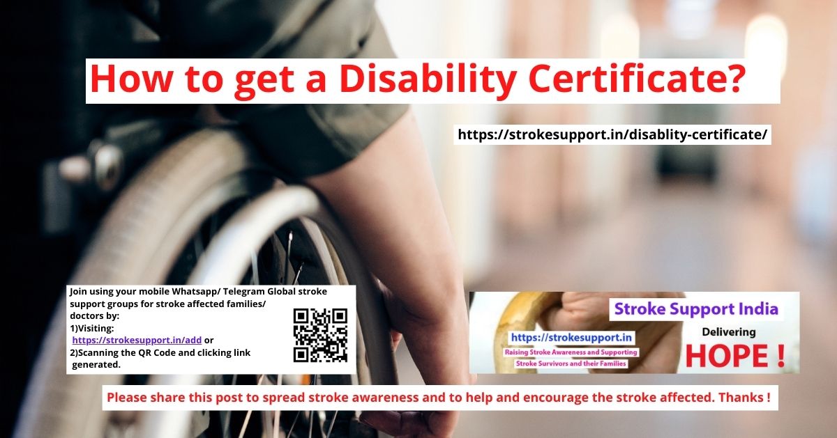 How to get a Disability Certificate Stroke Support India