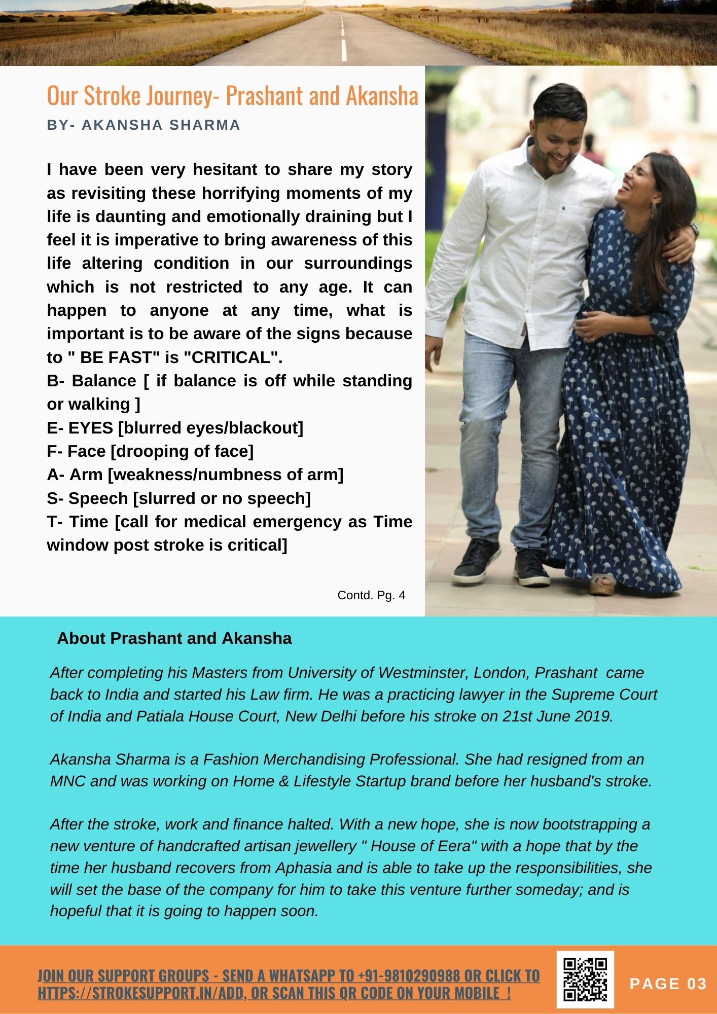 Our Stroke Journey - Prashant and Akansha-1