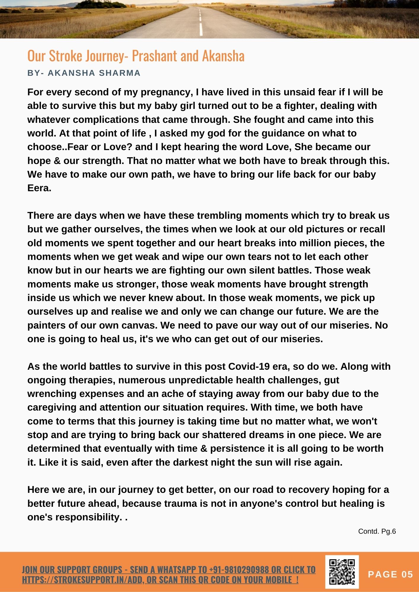 Our Stroke Journey - Prashant and Akansha-3