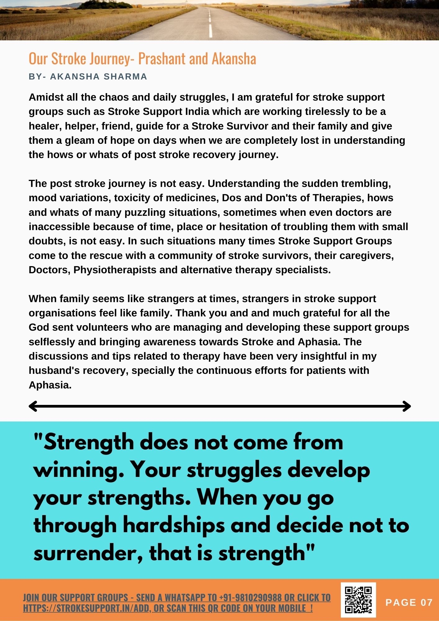 Our Stroke Journey - Prashant and Akansha-5
