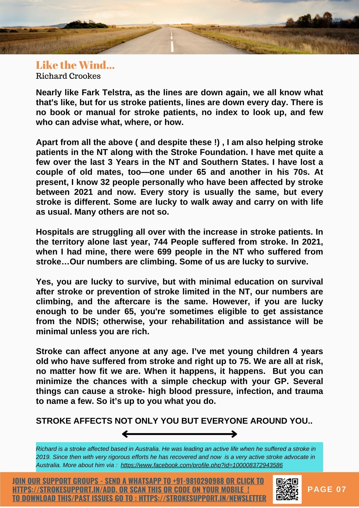 Like the Wind-4 Like the Wind - a stroke warrior's recount-Richard Crookes -Page 4